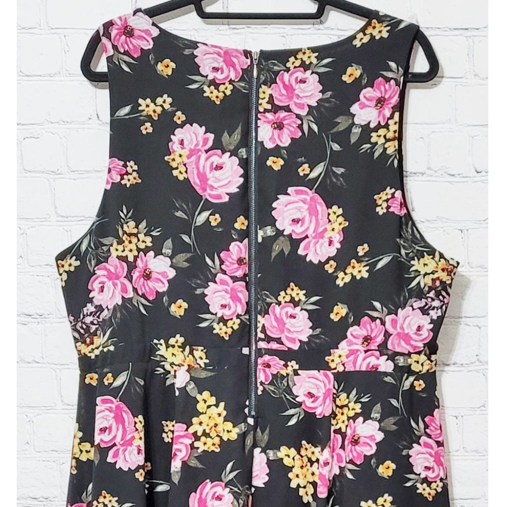 Torrid Black Floral Georgette Maxi Dress 22 - Picture 9 of 12